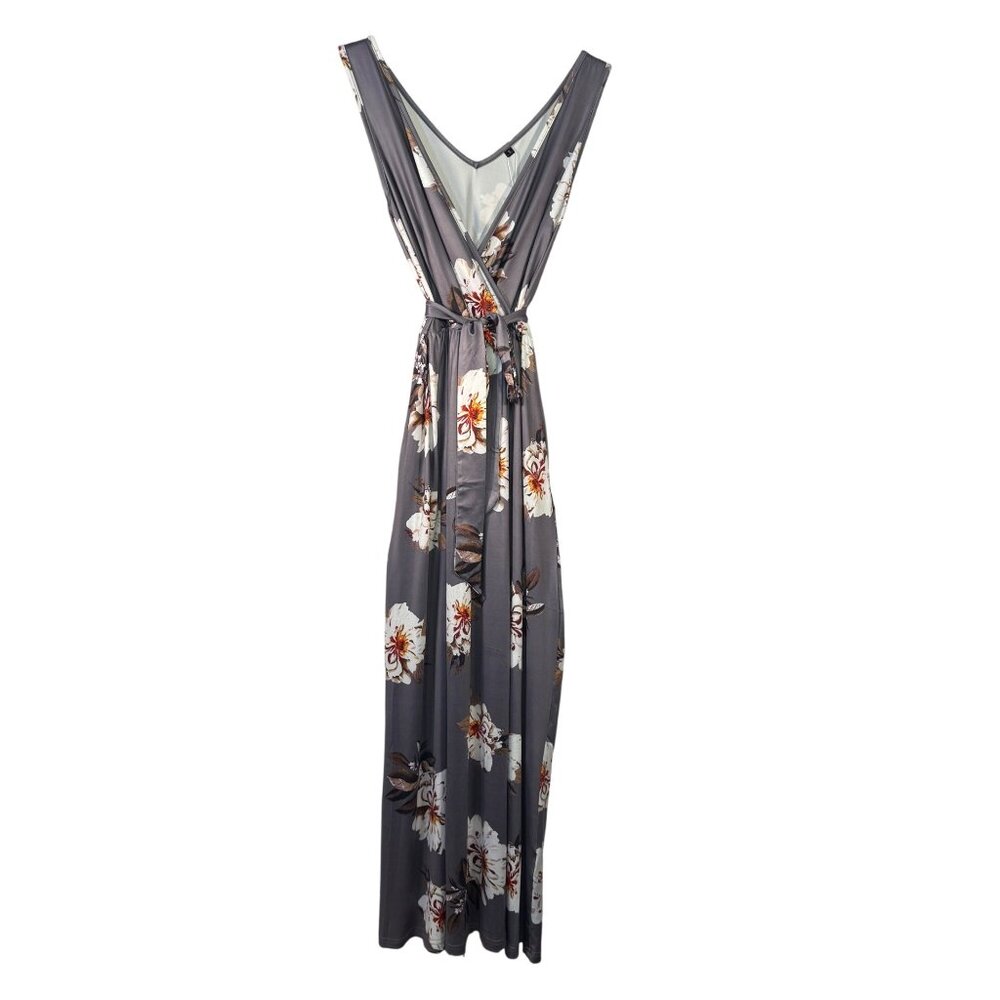 Kilig Floral Maxi Wrap Dress Size Small With Belted Waist